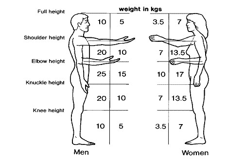 manual handling chart