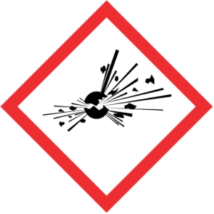 Hazardous substances labels and pictograms - Explosive